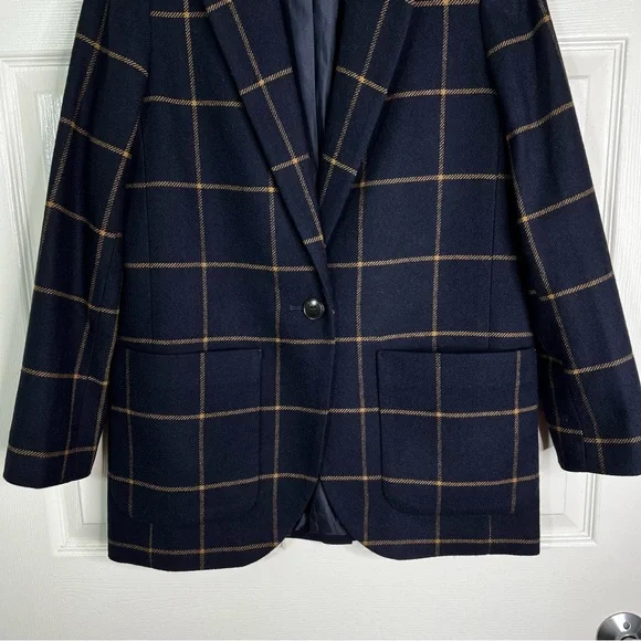 Madewell Larsen 1-Button Wool Blend Windowpane Blazer - Picture 5 of 14